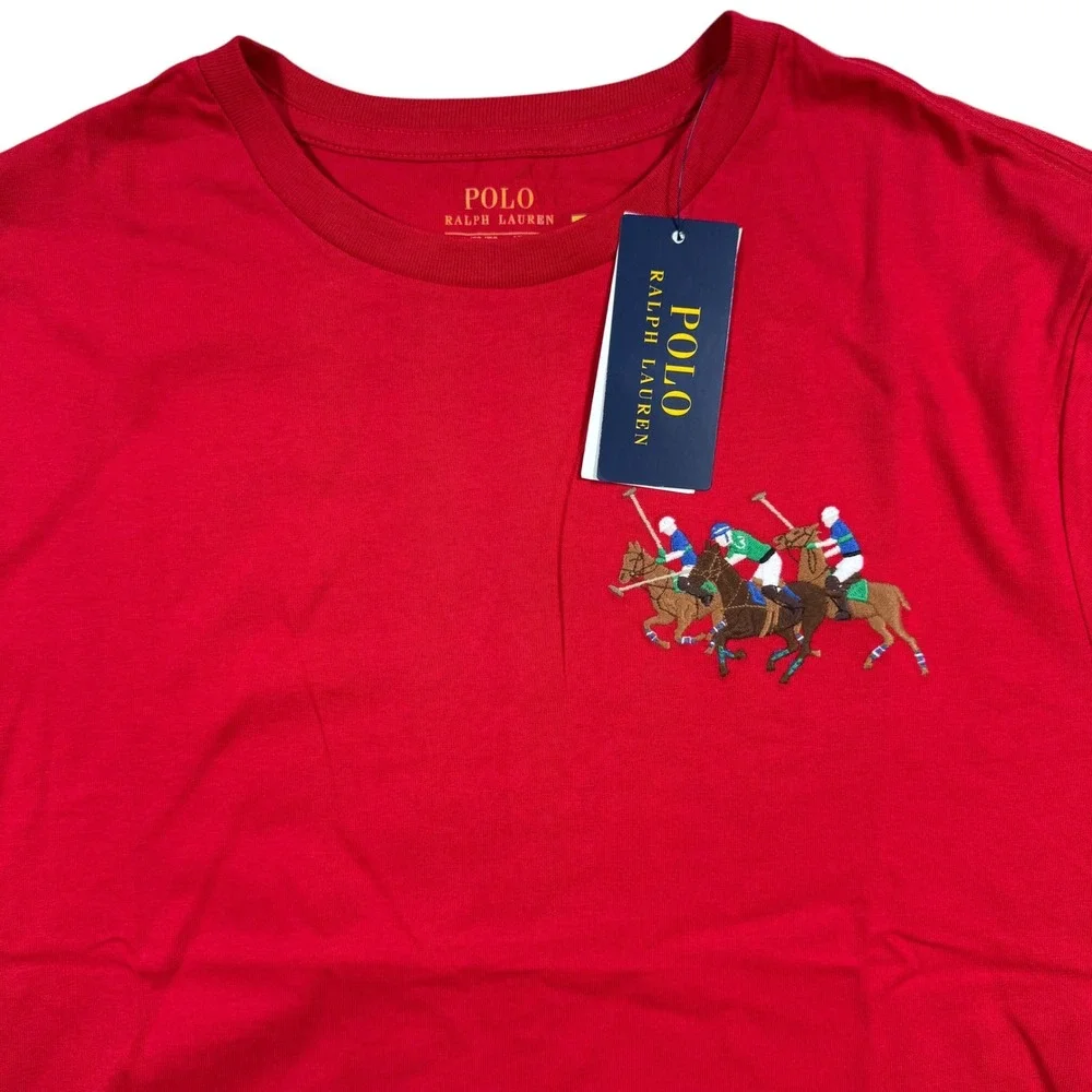 Polo Ralph Lauren T-Shirt Kids XL (18-20) Triple Pony Embroidery Short Sleeve